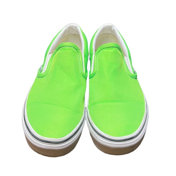 Vans Neon Green Slip-On Shoes - Picture 2 of 5
